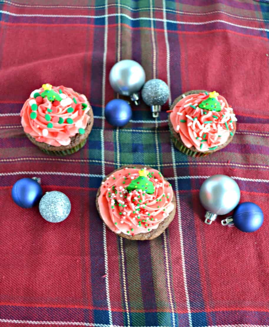 Christmas Chocolate Peppermint Cupcakes