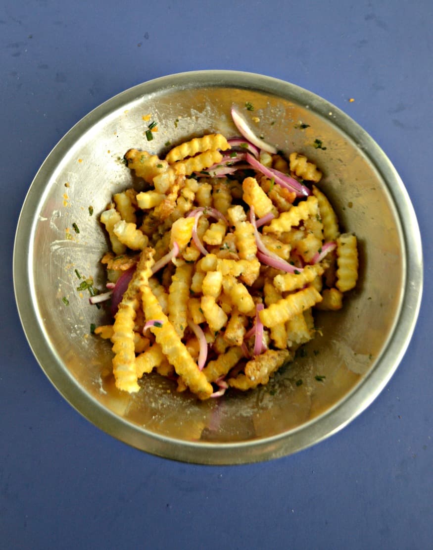 French Fries with Mustard Vinaigrette