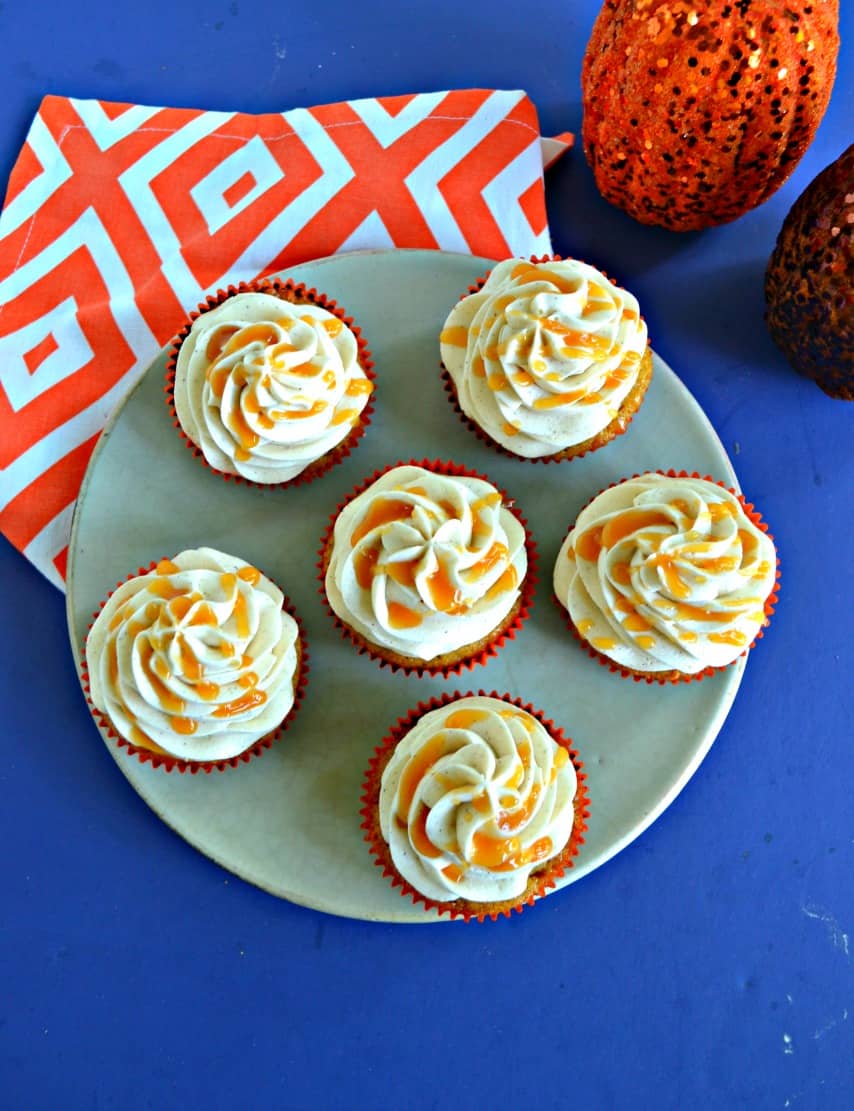 Butternut Squash Cupcakes with Salted Caramel Frosting