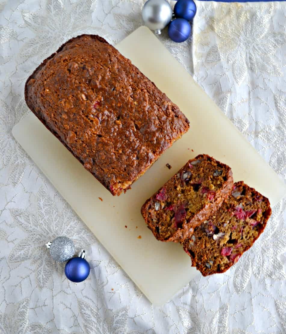 Spiced Persimmon Bread with Cranberries and Pecans
