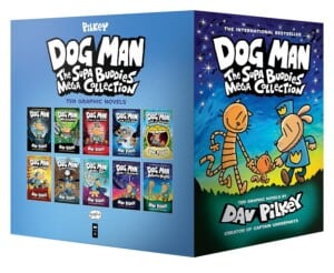 A case of DogMan books.