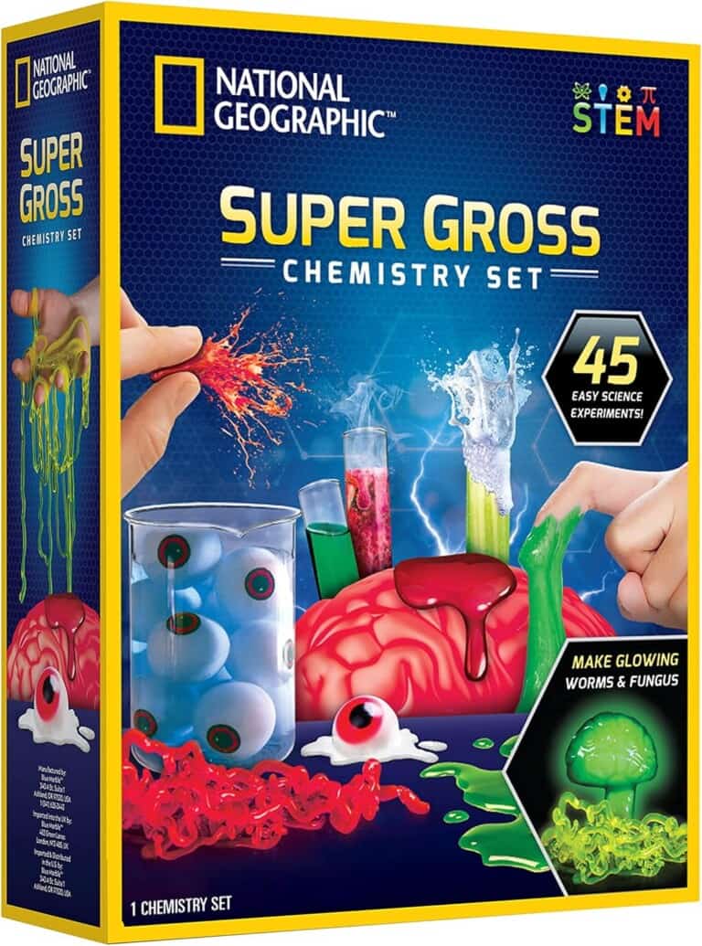 Box with picture of hands doing science experiments.