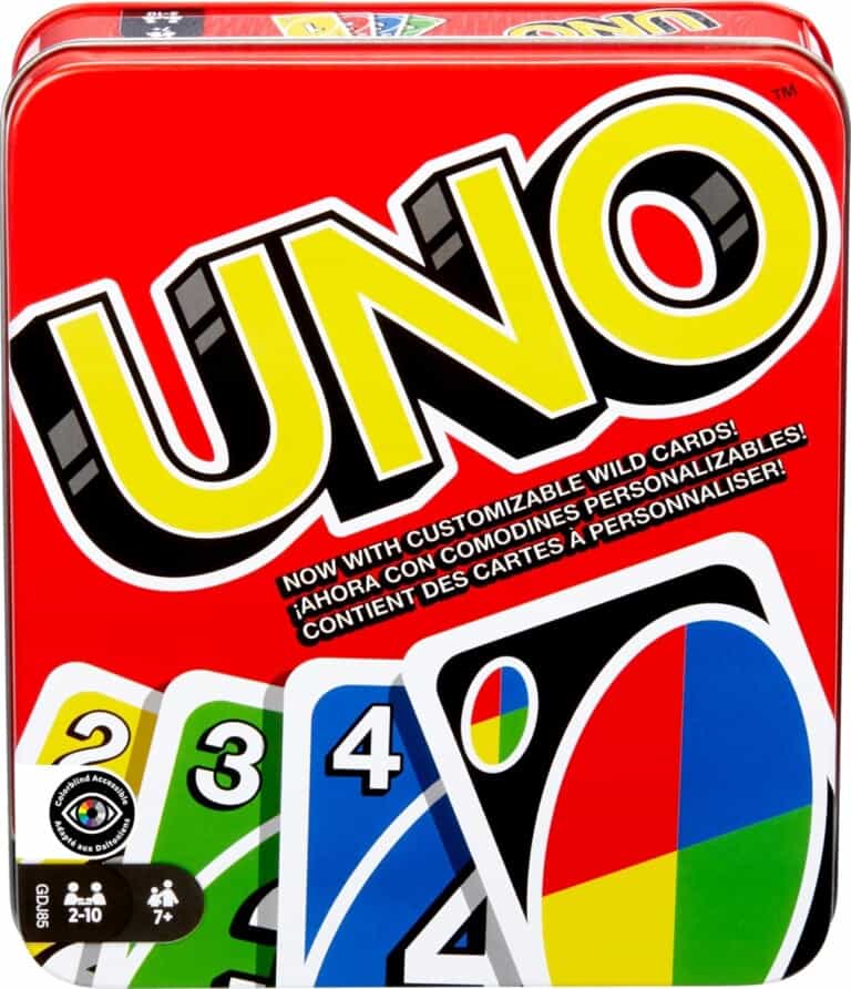 A tin of Uno cards.