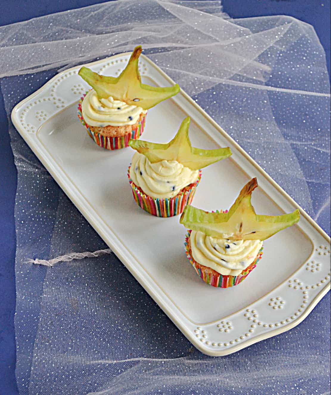 Tropical Cupcakes with Passion Fruit Frosting