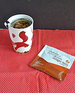 A package of loose leaf Spiced Apple Chai Tea.