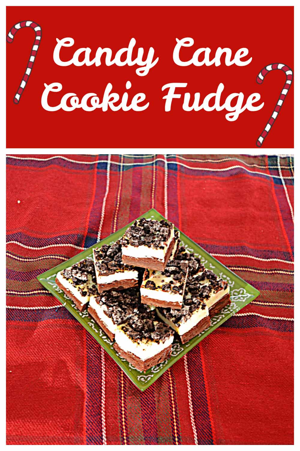 Candy Cane Cookie Fudge