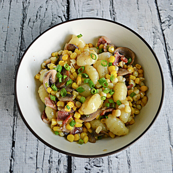 Gnocchi with Corn, Mushrooms, and Bacon