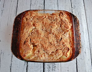 A baking dish of French Toast Casserole