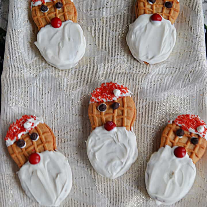 Five Santa Claus Nutter Butter Cookies