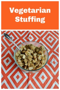 Pin Image: Text title, a bowl of stuffing.