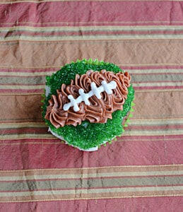 A single football cupcakes.