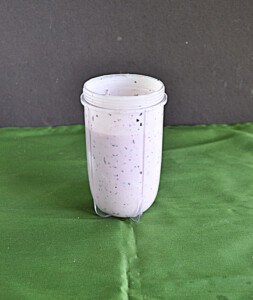 Blueberry Banana Smoothie in a Magic Bullet container.