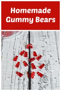 Pin Image: Text title, A pile of red gummy bears.