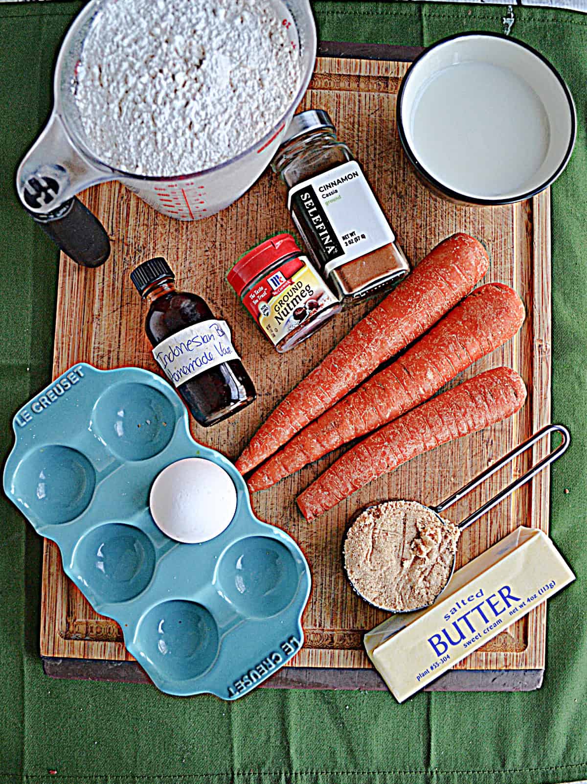 Ingredients for making Carrot Cake Scones.