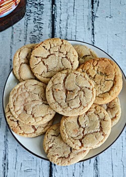 A plate of maple snickerdoodles.