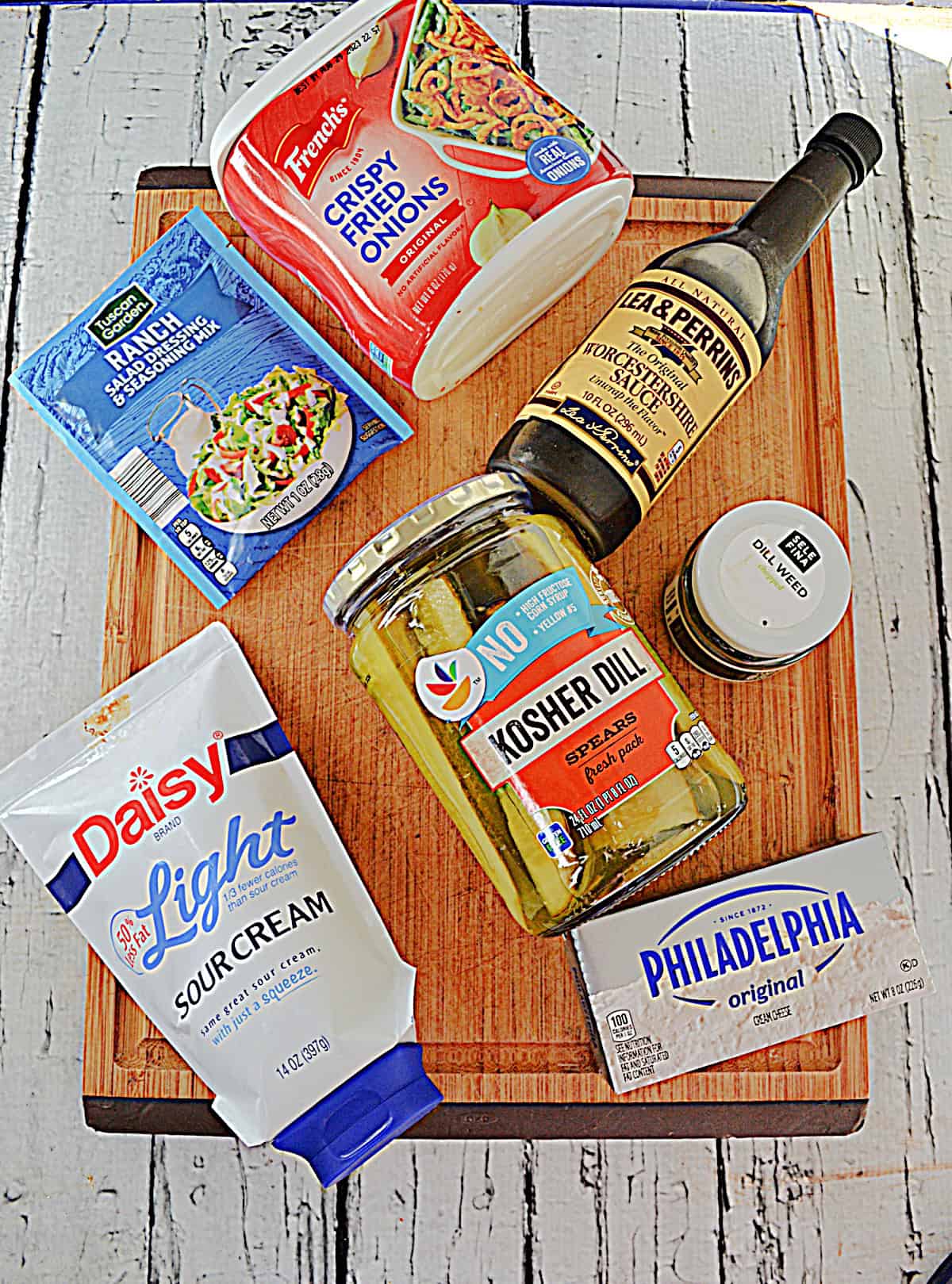 Ingredients for Dill Pickle Dip