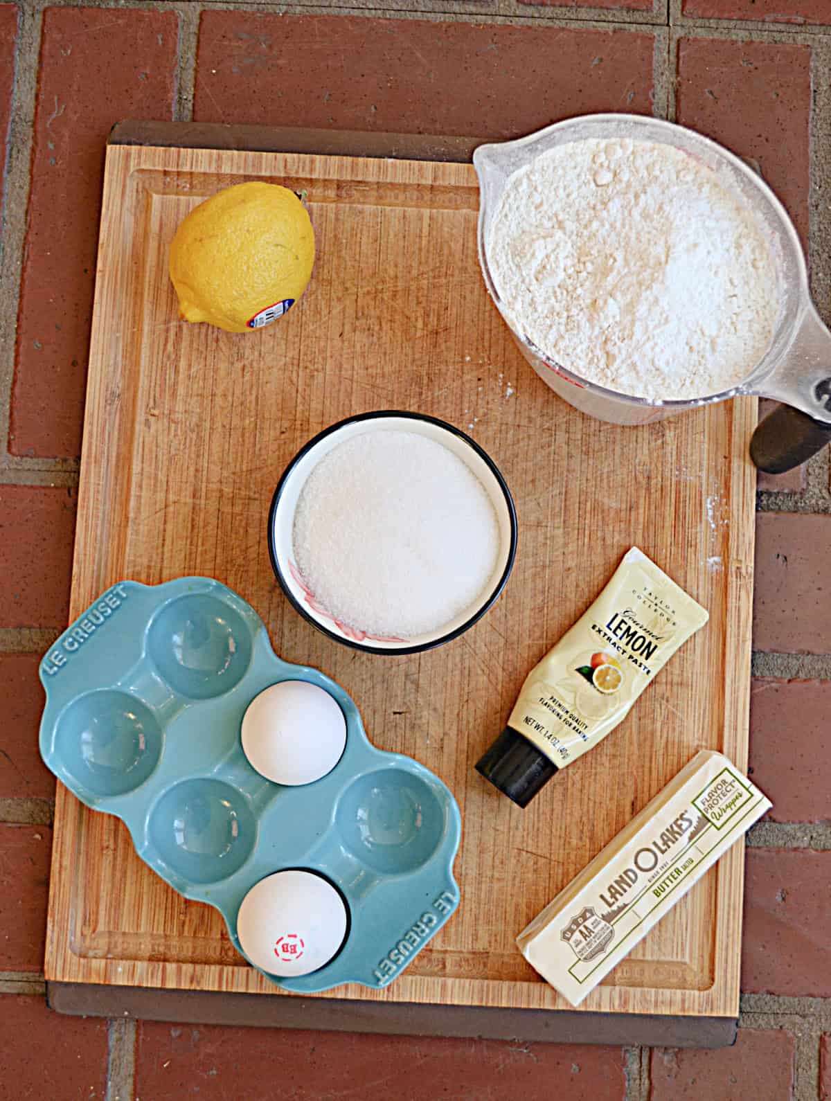 Ingredients for making Lemon Biscotti.