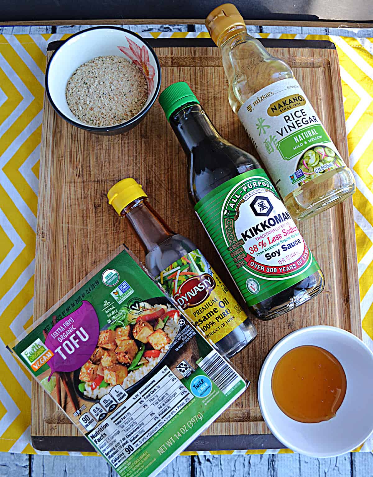 Ingredients for making Baked Sesame Tofu