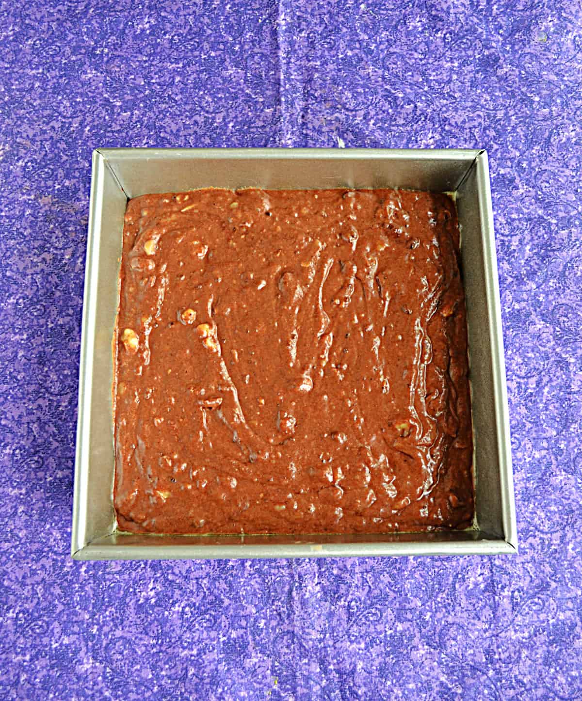 A pan of brownies.