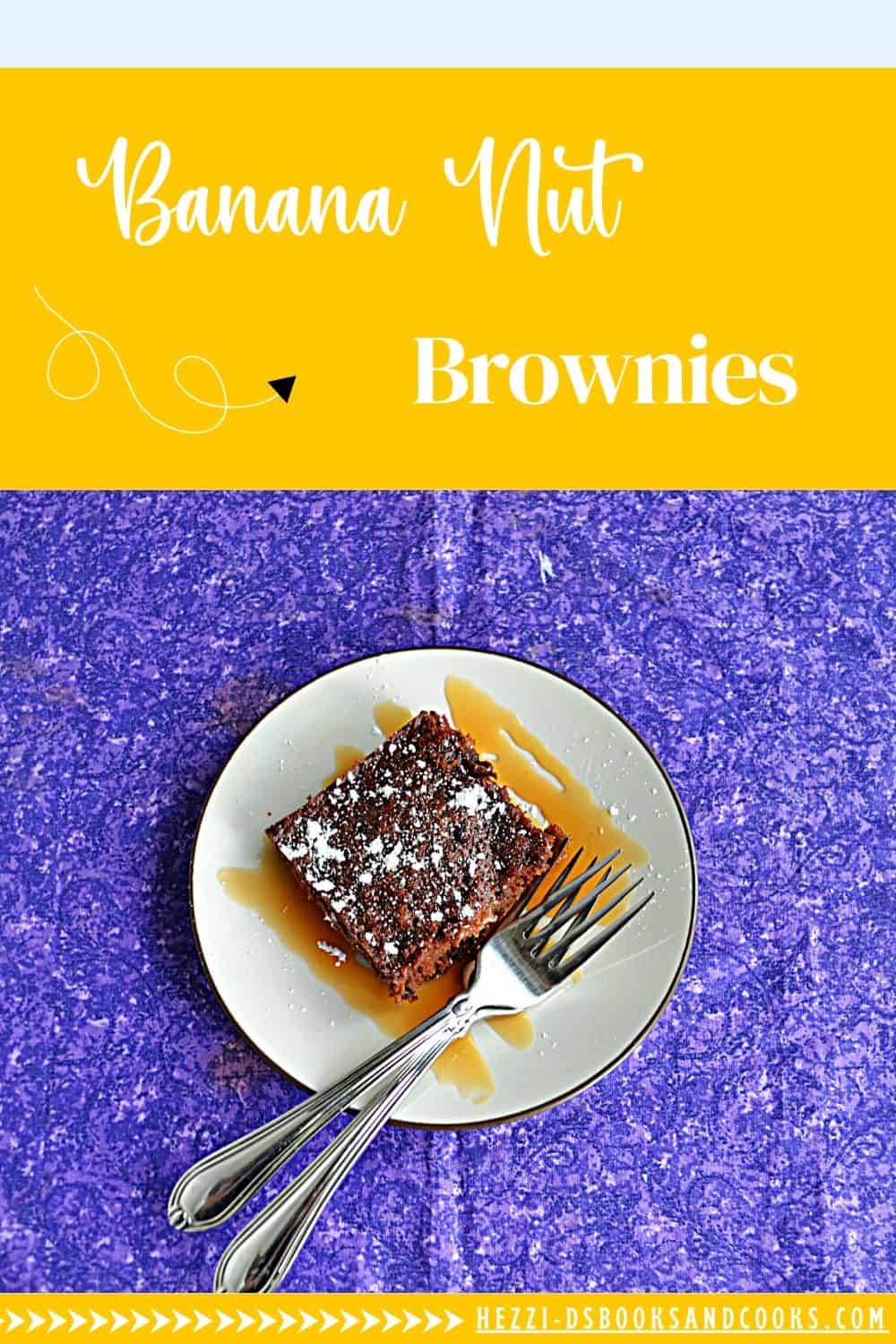 Pin Image: Text title, a plate with a brown and a fork.