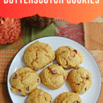 Pin Image: Title, a plate of pumpkin cookies.