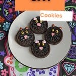 Pin Image: Title, a plate of black cat cookies.