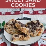 Pin Image: Title, a plate of chocolate chip cookies.