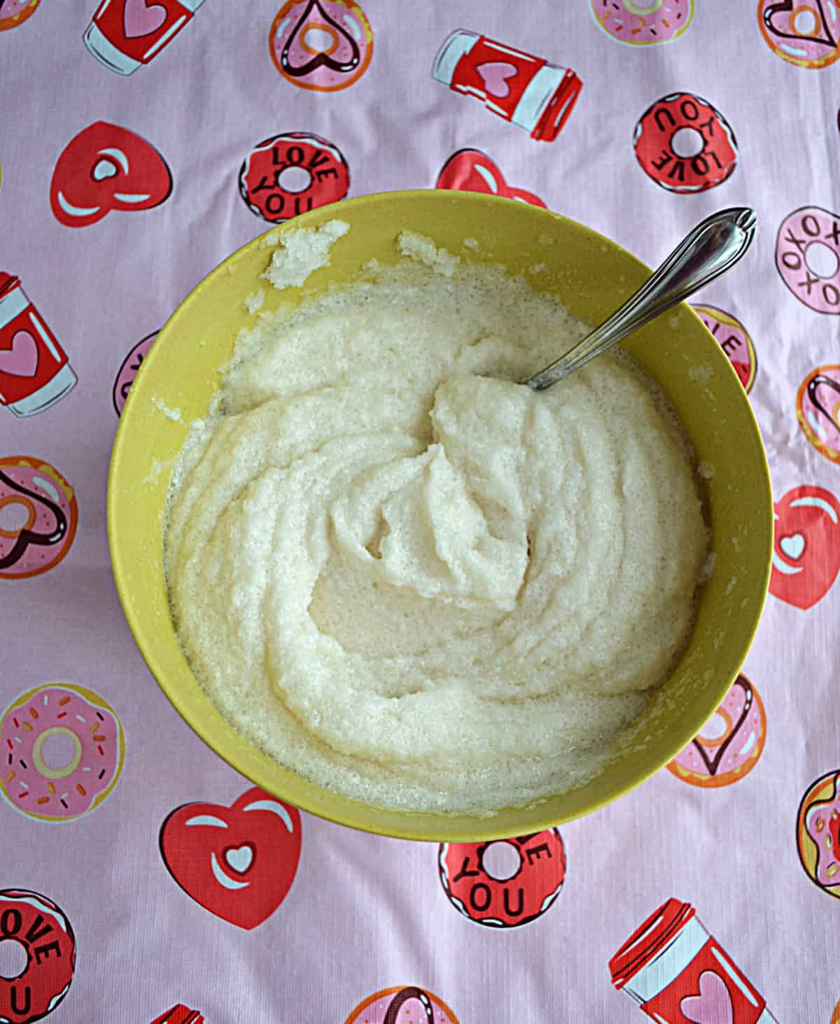A bowl of snow ice cream.