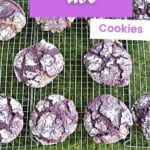 Pin Image: Title, a pile of purple cookies.